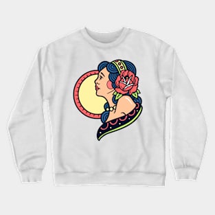 Pretty Hippie Girl Crewneck Sweatshirt